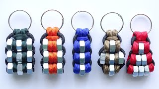 DIY 5 Paracord Hex Nut Keychain Designs  How to Make a Paracord Key Fob  Lanyard  CBYS Tutorial [upl. by Schubert576]