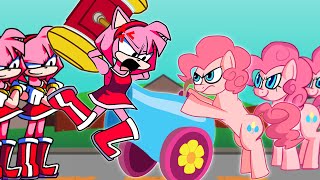 Amy VS Pinkie Pie  Blockhead Song  FNF Animation [upl. by Vanny]