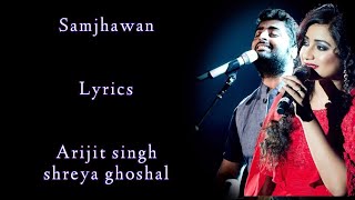 Samjhawan Lyrics  Shreya Ghoshal  Arijit singh  Alia Bhatt  Varun Dhawan  RB Lyrics Lover [upl. by Lerud]