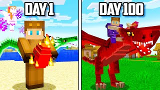 I Survived 100 Days with DRAGONS in Minecraft [upl. by Symons660]