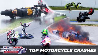 Top Motorcycle Crashes MotoAmerica 2021 [upl. by Normac322]