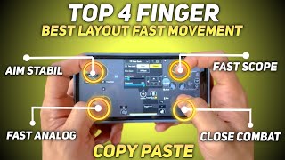 SETTINGAN KONTROL LAYOUT PUBG MOBILE  CARA SETTING KONTROL 4 JARI AGAR LINCAH [upl. by Asoj]