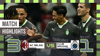 AC Milan vs Club Brugge 31  Champions League 202425  Full Match Highlights amp All Goals [upl. by Nanji]