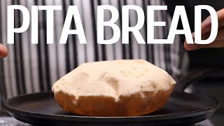 Easy Pita Bread Recipe  PERFECT PUFF GUARANTEED [upl. by Bergerac]