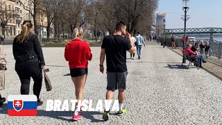 🇸🇰 BRATISLAVA  City Center Walk 2022 [upl. by Nalhsa]