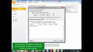 TUTO  OUTLOOK  Créer un message dabsence [upl. by Gavriella]