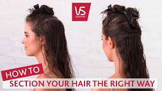 How To Section Hair Correctly  VS Sassoon [upl. by Eylatan278]