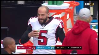 Falcons Punter Matt Bosher Body Slams Kenjon Barner [upl. by Harlow]