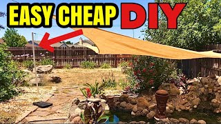 CHEAPEST EASIEST DIY POST FOR SUN SHADE SAIL INSANE [upl. by Neenaej]