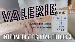 quotValeriequot Guitar Tutorial  Electric Guitar  Amy WinehouseMark Ronson  Jazzy chords and rhythms [upl. by Eybba]