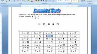 Scrambled Words Microsoft Word Game [upl. by Petrick]