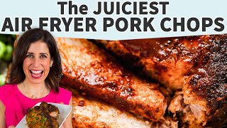 Air Fryer Pork Chops Recipe  How to Cook JUICY Air Fried Pork Chops  EASY Air Fryer Recipe [upl. by Ehcar]