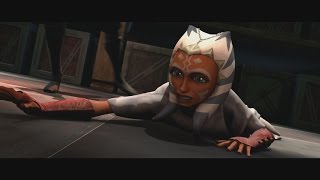 Star Wars The Clone Wars  Ahsoka amp Anakin vs Assassin droids 1080p [upl. by Ayimat139]