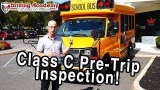 How to Perform a CDL Class C PreTrip Inspection quotSchool Busquot  Driving Academy [upl. by Pliske920]