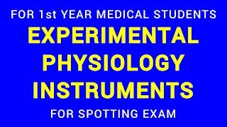 EXPERIMENTAL INSTRUMENTS  AMPHIBIAN LAB  PHYSIOLOGY [upl. by Ube119]