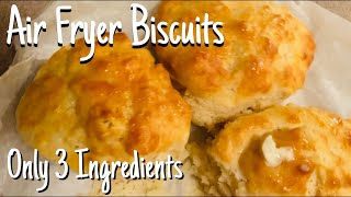 3 Ingredient Air Fryer Biscuits  Buttery amp Soft [upl. by Sinnaiy]