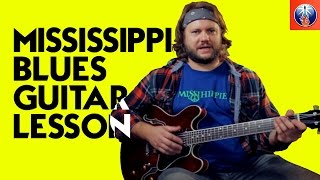 Mississippi Blues Riff  Blues Guitar Lesson [upl. by Fabrianne]