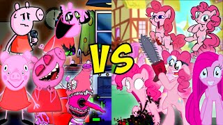 Peppa Pig VS Pinkie Pie ALL PHASES  Friday Night Funkin [upl. by Schlosser]