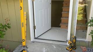 Jeld Wen Front Door Installation  Really crappy products and craftsmanship PART 1 [upl. by Urbano330]