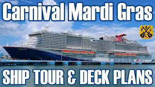 Carnival Mardi Gras Ship Tour  Full Narrated Video Tour With Deck Plans  July 2021  ParoDeeJay [upl. by Andrew]