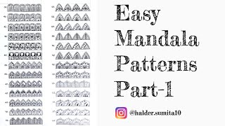 100 Easy Mandala Patterns For Beginners Part1 [upl. by Eanar903]