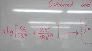 Iteracion formula de colebrook and white Coeficiente de fricción [upl. by Cecilio]