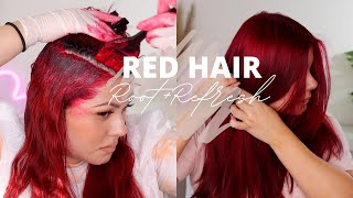 RED HAIR ROOT TOUCH UP  REFRESH ROUTINE [upl. by Drhcir]