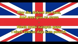 Hymn Wielkiej Brytanii  Anthem of UK ENPL tekst [upl. by Madanhoj145]