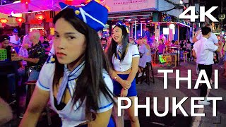 Thailand Phuket Patong Beach 4K Walk Nightlife [upl. by Bum]