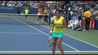 Sania Mirza and Colin Fleming US Open 2012 mixed doubles quarterfinal clip [upl. by Marlo]