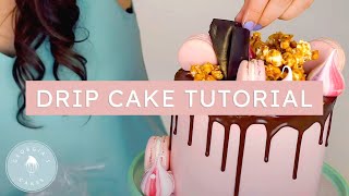 How To Decorate A Drip Cake  Georgias Cakes [upl. by Rozalie]