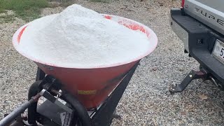 Can You Spread Pulverized Lime With A Spin Spreader [upl. by Yenalem]