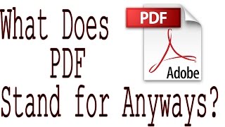 File PDF  What Does PDF Stand For Anyways [upl. by Xymenes]