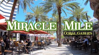 Coral Gables Miracle Mile Miami Florida Walk Tour 4k [upl. by Enellek843]