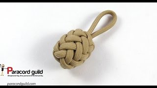 Herringbone knot paracord key fob [upl. by Ahsinwad]