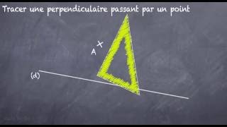 Comment tracer une perpendiculaire  6eme [upl. by Einnahc599]