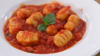 Gnocchi with Tomato Sauce Recipe  How to Make Gnocchi [upl. by Reynold]