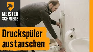 Druckspüler austauschen  HORNBACH Meisterschmiede [upl. by Qerat979]