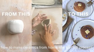 HOW I MAKE CERAMICS AT HOME the entire pottery process  lolita olympia [upl. by Fonz822]