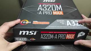 MSI A320m A Pro Max  Unboxing [upl. by Babb]