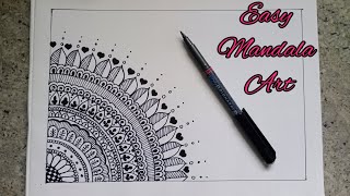 Easy Mandala Art  Mandala Art For Beginners  How To Draw Mandala Art For Beginners  DIY Mandala [upl. by Melloney]