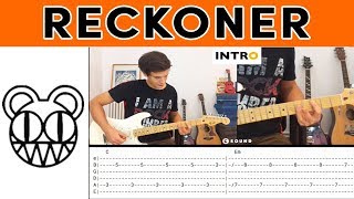 RECKONER Radiohead GUITAR TUTORIAL TAB [upl. by Anerok533]