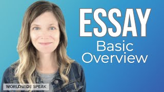 Basic Essay Structure  How to Write an Essay  ESL Writing [upl. by Klatt]