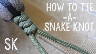 How to Tie a Paracord Snake Knot [upl. by Llarret4]