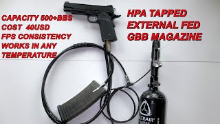 Airsoft HPA Tapped External Fed Magazine for HICapa [upl. by Sitnalta]