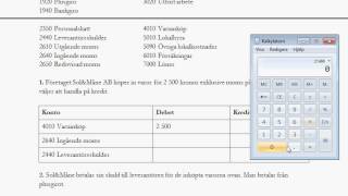 Företagsekonomi 1 Redovisning  Övningsuppgifter [upl. by Nyleek]