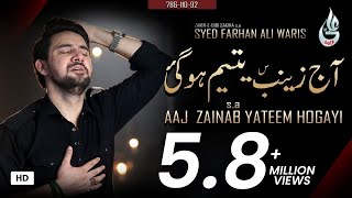 Farhan Ali Waris  Aj Zainab Yateem Ho Gai  Noha  2019 [upl. by Okemak]