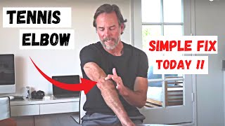 5 Minute Tennis Elbow Fix At Home [upl. by Aifos]