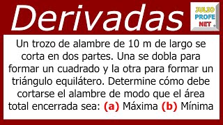 Optimización  Problema 4  Área máxima y mínima [upl. by Lj]