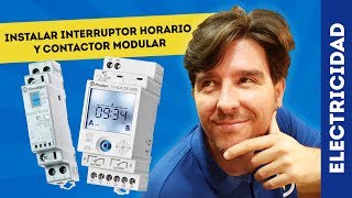 CÓMO INSTALAR INTERRUPTOR HORARIO Y CONTACTOR FINDER [upl. by Izy324]